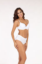 Marly MOON's 100% Katoen Ribstof Hoge Taille Slips - 5 stuks