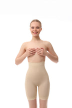 TAFUER corrigerende boxershort dames - vooraanzicht met bilondersteuning beige