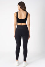 TAFUER Webwinkel black high-waist women's sports leggings with shaping effect, breathable and moisture-wicking.