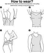 TAFUER Webwinkel men's slimming undershirt, seamless, breathable, polyamide and elastane blend, creates a slimmer silhouette.